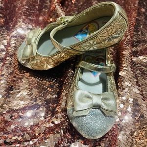 Used Disney girls princess gold sparkly shoes